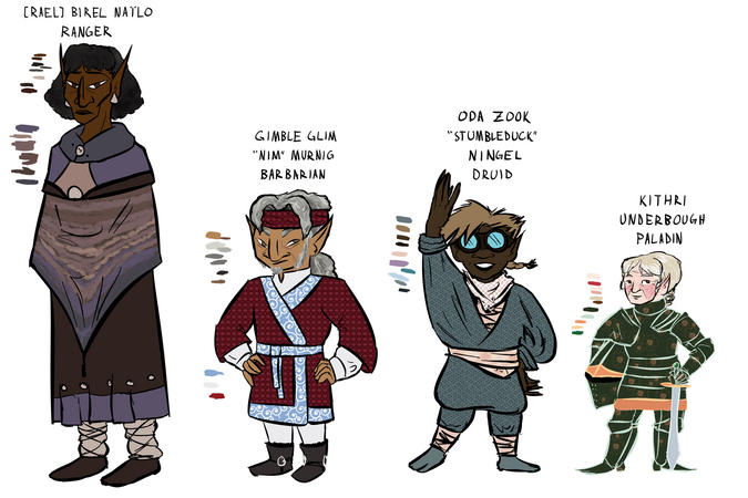 DnD 5e character designs, digital