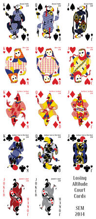 A set of face cards (and jokers) for Losing Altitude, digital